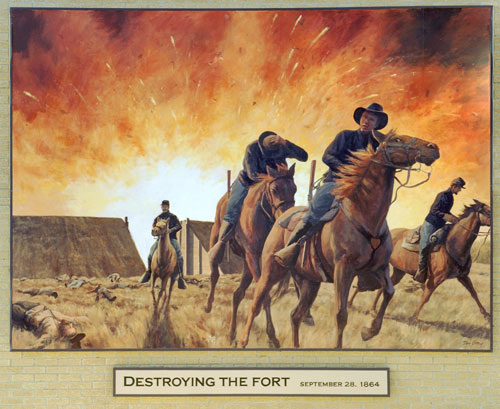 Destroying the Fort Civil War Mural