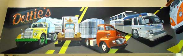 Ray Harvey mural Midwest Truck Port Cuba, MO